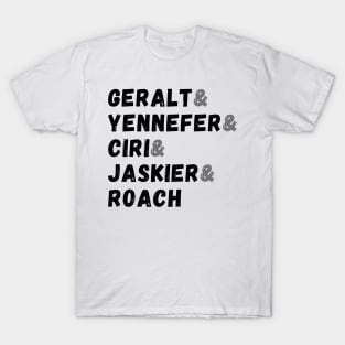 Geralt & Yennefer & Ciri & Jaskier & Roach II T-Shirt